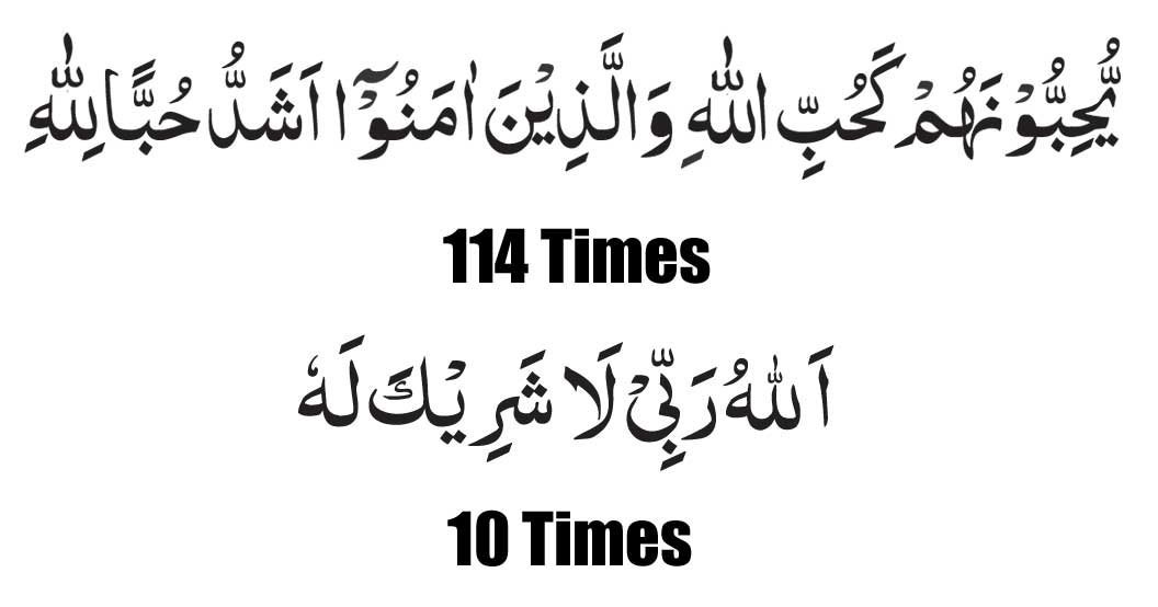 Kahubbillah Wallazina Wazifa for Husband